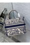 Dior Kitap Çantası Mavi Toile de Jouy Nakış