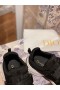 Dior D-WANDER Spor Ayakkabı Siyah Teknik Kumaş Eğik Baskı
