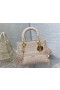 Dior Lady D-Lite Çanta 24Cm Pembe Balıksırtı Nakış
