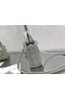 Dior Bayan Dior Çanta 17CM Kristal Süslemeli Cannage Saten Gümüş