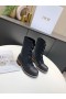 Dior Quest Savaş Botları Dana Derisi Kabartmalı Siyah