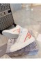 Dior Kadın Spor Ayakkabı Beyaz Yüksek Top Buzağı
