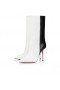 Christian Louboutin Astrilarge Ganimet 100 Mm Alçak Bot Dana Derisi Bianco Christian Louboutin Ayakkabı