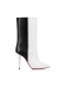 Christian Louboutin Astrilarge Ganimet 100 Mm Alçak Bot Dana Derisi Bianco Christian Louboutin Ayakkabı