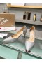 Christian Louboutin Irıza 85mm Pompalar Işıltılı Dana Derisi Gümüş