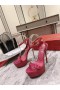 Christian Louboutin Loubi Queen Alta 150 Platform Sandaletler Patent Psişik Fuşya