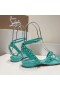 Christian Louboutin Mafaldina Düz Sandalet Rugan Mavi