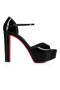 Christian Louboutin Sandaloo 130 Mm Sandalet Rugan Siyah