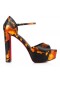 Christian Louboutin Sandaloo 130 Mm Sandalet Specchio Deri Yanıyor Çok Renkli