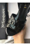 Saint Laurent Tribute Sandalet Siyah Rugan Saint Laurent Ayakkabı