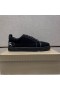 Christian Louboutin Eğlenceli Louis Junior Spor Ayakkabı Alçak Üst Logo Kabartmalı Veau Kadife Siyah
