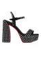 Christian Louboutin Movida Jane Sandalet Strass Boum 130mm Sandalet Siyah CL Ayakkabı