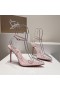 Christian Louboutin Spikoo 100mm Pompalar PVC Ve Deri Pembe CL Ayakkabı