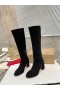 Christian Louboutin Stretchadoxa Botta Alta 70MM Bot Veau Kadife Siyah