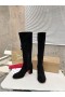 Christian Louboutin Stretchadoxa Botta Alta 70MM Bot Veau Kadife Siyah