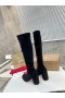 Christian Louboutin Stretchadoxa Botta Alta 70MM Bot Veau Kadife Siyah