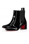 Christian Louboutin Turelastic 55 Mm Alçak Çizmeler Yumuşak Rugan Dana Derisi Siyah Christian Louboutin Ayakkabı