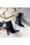 Saint Laurent Tüm Siyah Afyon 110mm bileğe kadar bot Saint Laurent Ayakkabı
