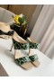 Jimmy Choo 100mm Sandalet Leopar Yeşili