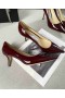 Jimmy Choo Love 65 Bordo Dana Derisi Pompalar JC Amblemi