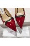 Jimmy Choo Rugan Rosalia 65mm Pompalar İnci Detaylı Kırmızı