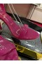 Christian Louboutin Dudak Parlatıcısı Kraliçe Sandalet 100mm Rugan Fuşya
