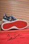 Christian Louboutin Louis Junior Low-top Spor Ayakkabı Allover Logo Kumaş Siyah CL Ayakkabı