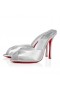 Christian Louboutin Me Dolly 100 Mm Katır Nappa Deri Gümüş Christian Louboutin Ayakkabı