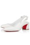 Christian Louboutin Yani Jane Sling 55mm Sling Geri Nappa Deri Bianco Christian Louboutin Ayakkabı Pompaları
