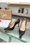 Christian Louboutin Ateşli Piliç Pompaları 100mm Krep Saten Siyah Christian Louboutin Ayakkabı