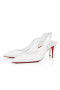 Christian Louboutin Ateşli Piliç Sling 70mm Sling Geri Nappa Deri Bianco Christian Louboutin Ayakkabı Pompaları