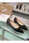 Christian Louboutin Kate Balerin Daireler Krep Saten Siyah Christian Louboutin Ayakkabı