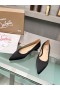 Christian Louboutin Kate Balerin Daireler Krep Saten Siyah Christian Louboutin Ayakkabı