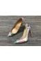 Christian Louboutin Loubitag Dekolte 554 Pompalar 100mm Pullu Çok Renkli