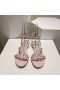 Christian Louboutin Mafaldina Düz Sandalet Rugan Pembe