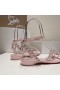 Christian Louboutin Mafaldina Düz Sandalet Rugan Pembe