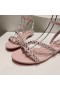 Christian Louboutin Mafaldina Düz Sandalet Rugan Pembe