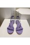Christian Louboutin Mafaldina Düz Sandalet Rugan Mor