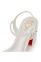 Christian Louboutin Bayan Jane Sandalet 85 Mm Sandalet Sedefli Nappa Deri Bianco