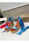 Christian Louboutin Monica Du Desert 110mm Espadril Takozlar Saten Mavi