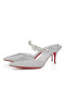 Christian Louboutin Planet Queen 70 mm Buzağı deri Gümüş CL Ayakkabı Pompaları