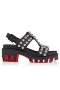 Christian Louboutin Sandalet Nappa Deri Siyah Christian Louboutin Ayakkabı