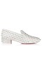 Christian Louboutin Spikeasy 30 mm Kadın Mokasen Nappa Deri Beyaz CL Ayakkabı