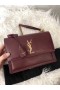 Saint Laurent Gün Batımı Orta Boy Çanta Bordeaxu Dana Derisi Saint Laurent Çantalar