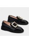 Roger Vivier Viv ' Rangers Strass Mokasen Siyah Rugan