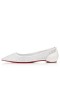 Christian Louboutin Düz Kate Draperia Beyaz-gümüş / fildişi / lin Mavi Ağ