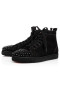 Christian Louboutin Yüksek top Lou Sivri Siyah/siyah / bk Süet Spor Ayakkabı