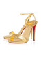 Christian Louboutin Sandalet Loubi Kraliçe 120 mm Bouton D Veya / lin Bouton D Veya Deri