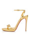 Christian Louboutin Sandalet Loubi Kraliçe 120 mm Bouton D Veya / lin Bouton D Veya Deri