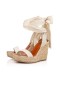 Christian Louboutin Kama Monica du Désert 110 mm Çatlak / doğal Pamuk